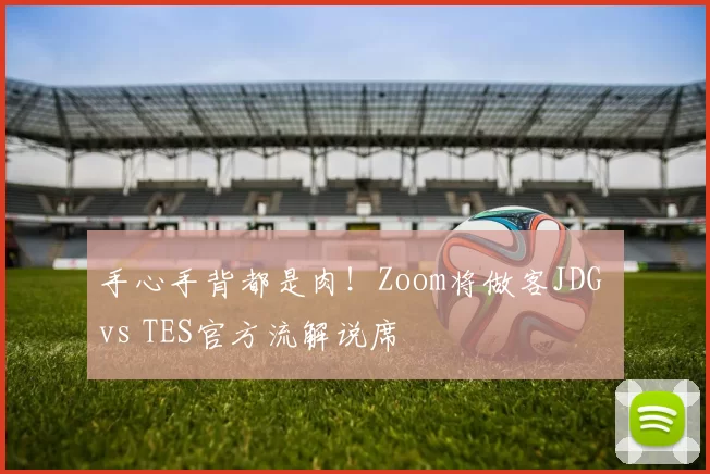 手心手背都是肉！Zoom将做客JDG vs TES官方流解说席